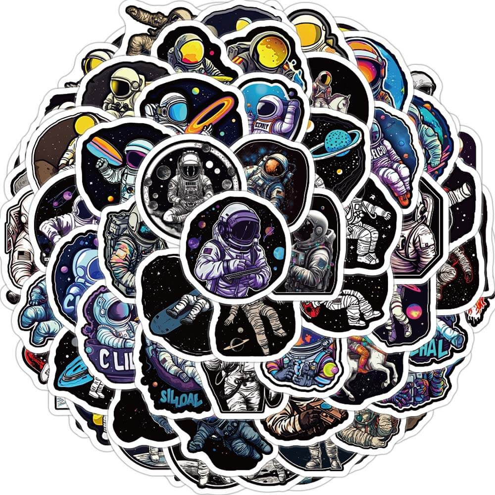 100PCS Outer Space Astronaut Cartoon NASA Stickers DIY Skateboard ...