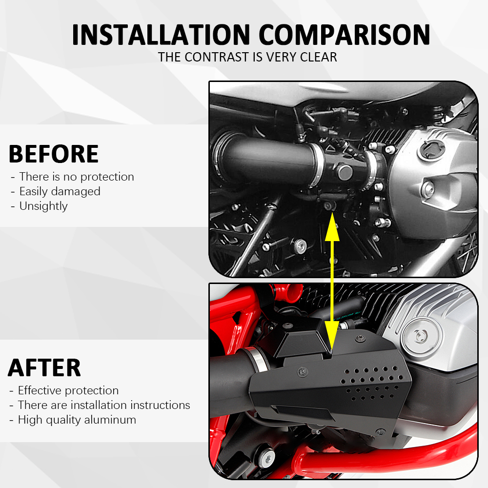 Motorcycle RnineT 2017- Throttle Injection Guard Engine Cylinder Tube ...