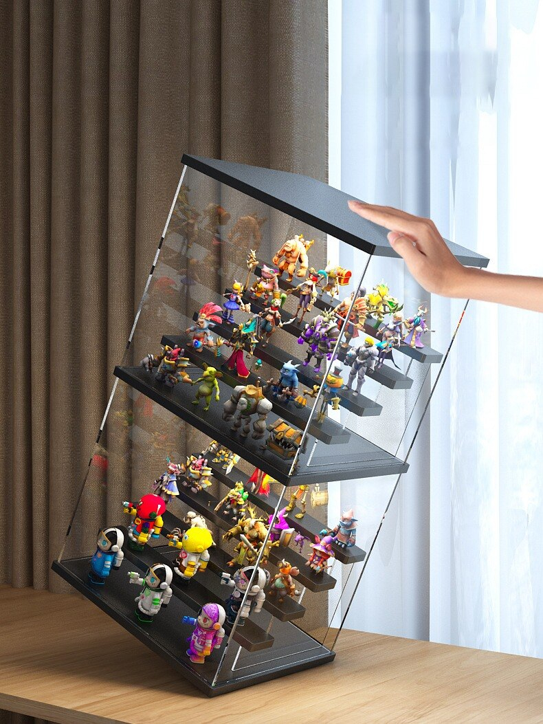 2-5 Layers Of Acrylic Display Box With Lights, Cartoon Characters ...