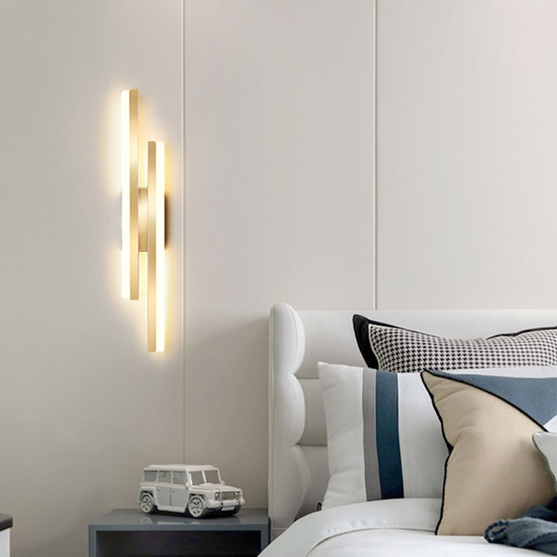Modern LED Gold Wall Light,Nordic Bedside Decor Wall Light for Living ...
