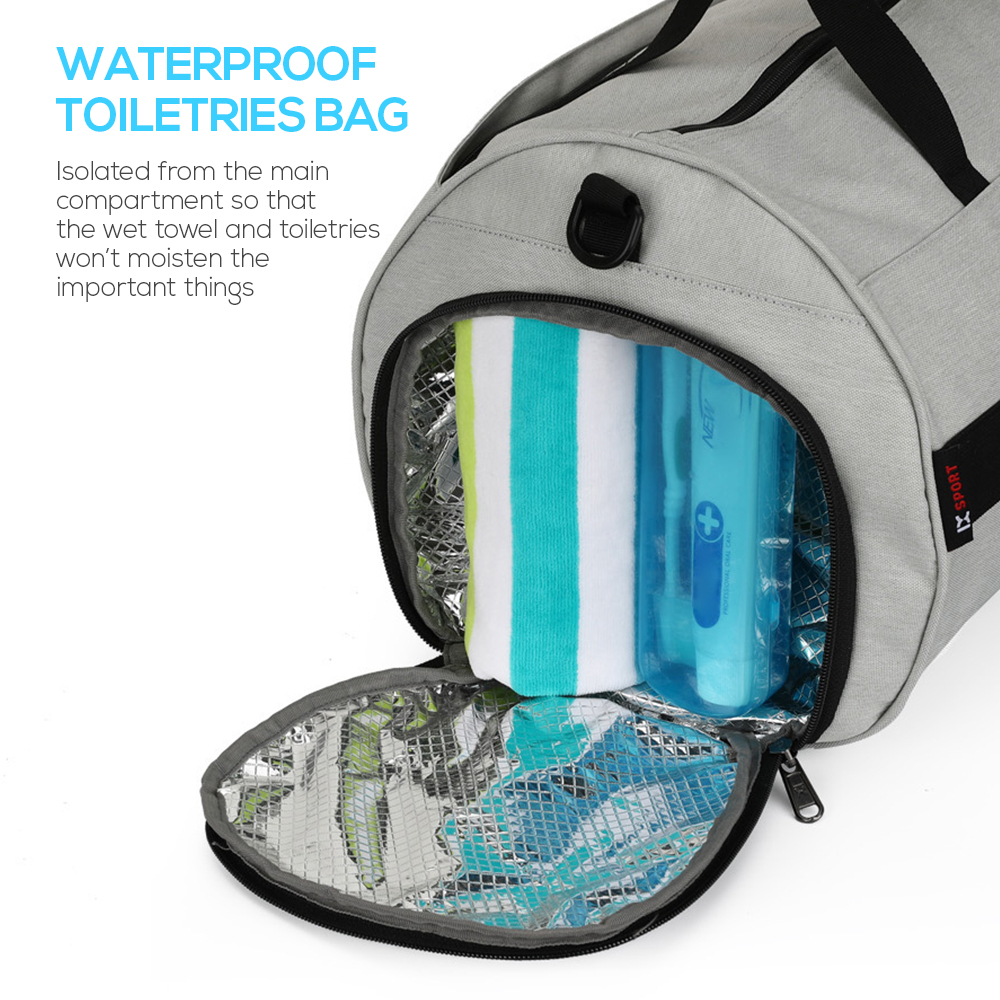 [FW HOT] 30L Waterproof Travel Duffele Bag Dry Wet Separation Gym Bag ...