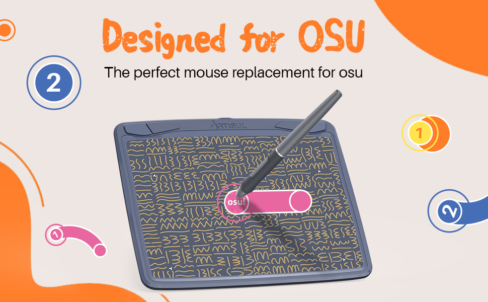 Artisul A601 Graphics Drawing Tablet Battery-Free Stylus and 4 Express ...