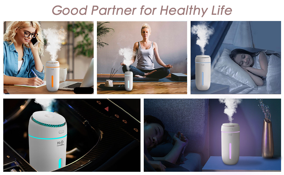 【Arrived 2~ 3 days】400ML Ultrasonic Humidifier Air Purifier Diffuser ...