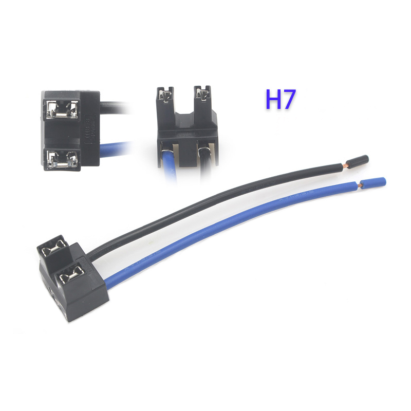 2Pcs H1 H4 H7 Socket Wiring Harness Bulb Holder Connector Auto Car ...