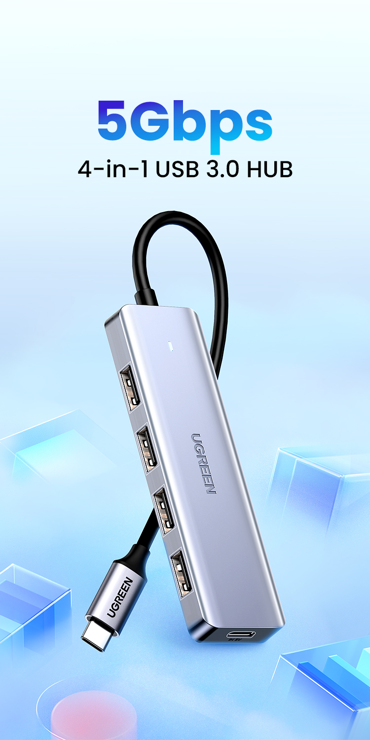 UGREEN USB C to 4 port USB 3.0 Hub for Laptop PC Laptop Xiaomi pad 5 ...