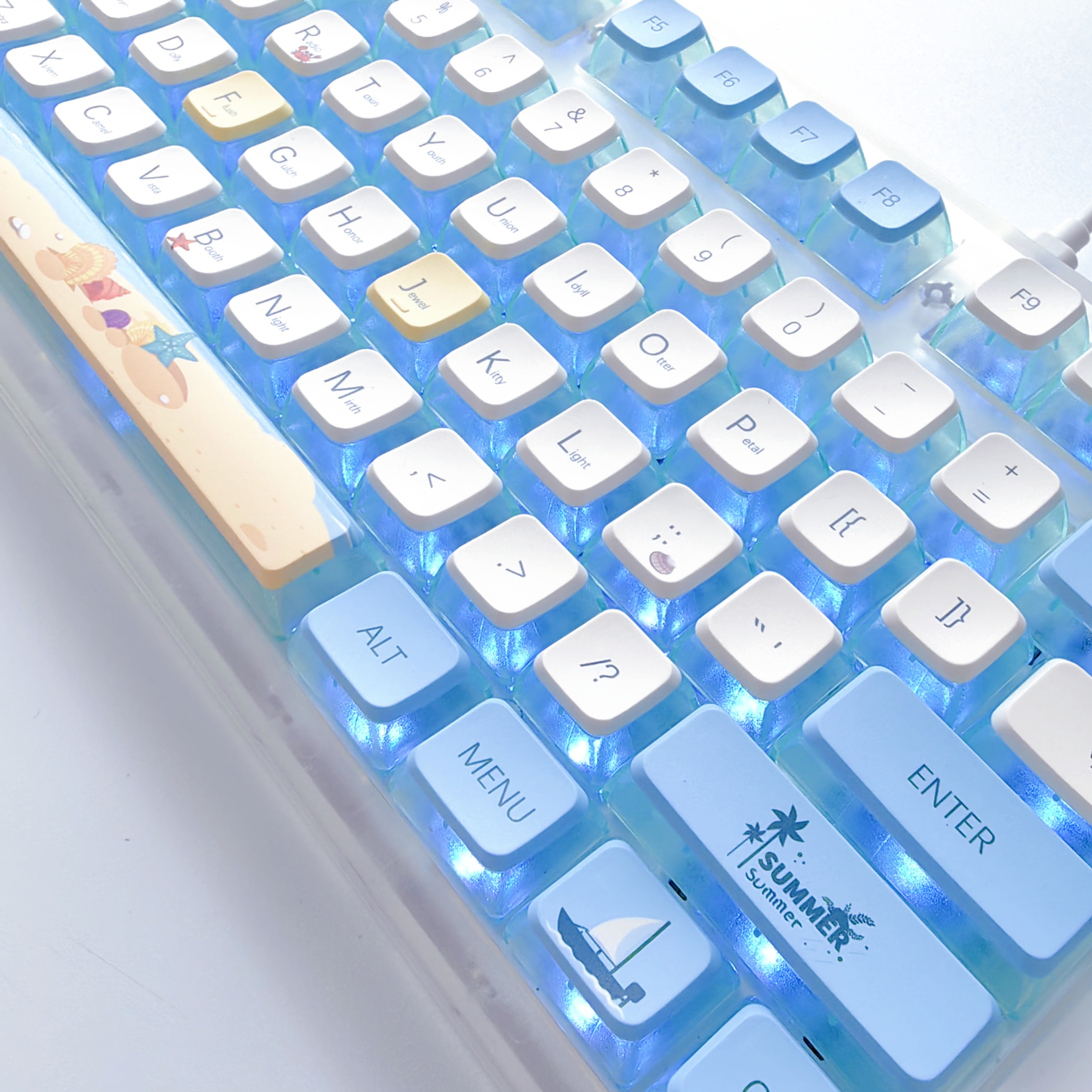 Nautical Theme Pudding Keycap Colorful Summer Fruits A Set Keys Keycap ...