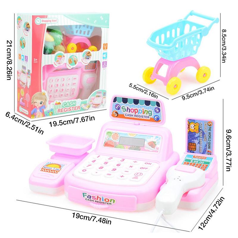 Pretend Cashier Machine Supermarket Toy Learning Education Cash ...