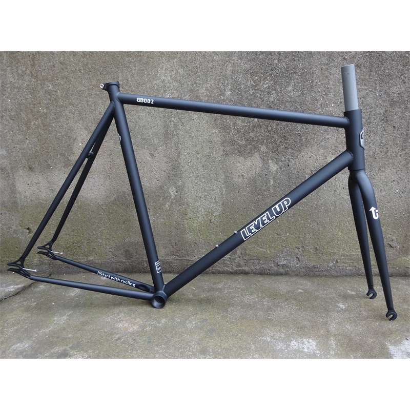 LEVEL UP Fixed Gear Frame 4130 Chrome-molybdenum Steel GB002 Single Speed  Bike 700c CR-MO 49 52 55 58mm Bicycle Frameset