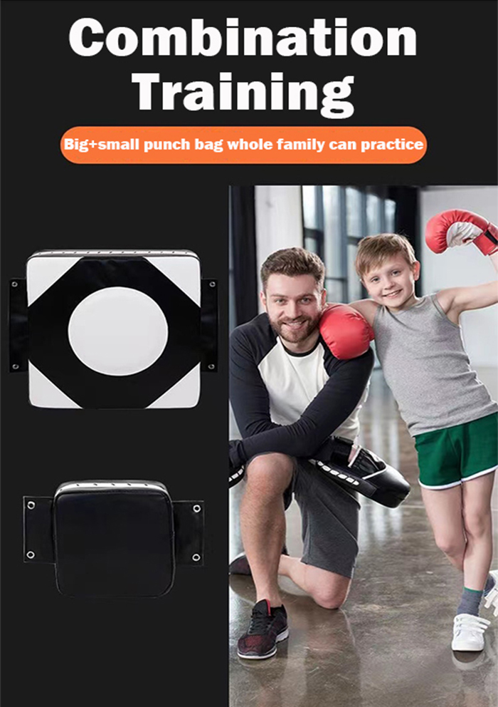 Boxing Wall Punch Bag with Hand Wraps Boxing Hanging Target At Home ...