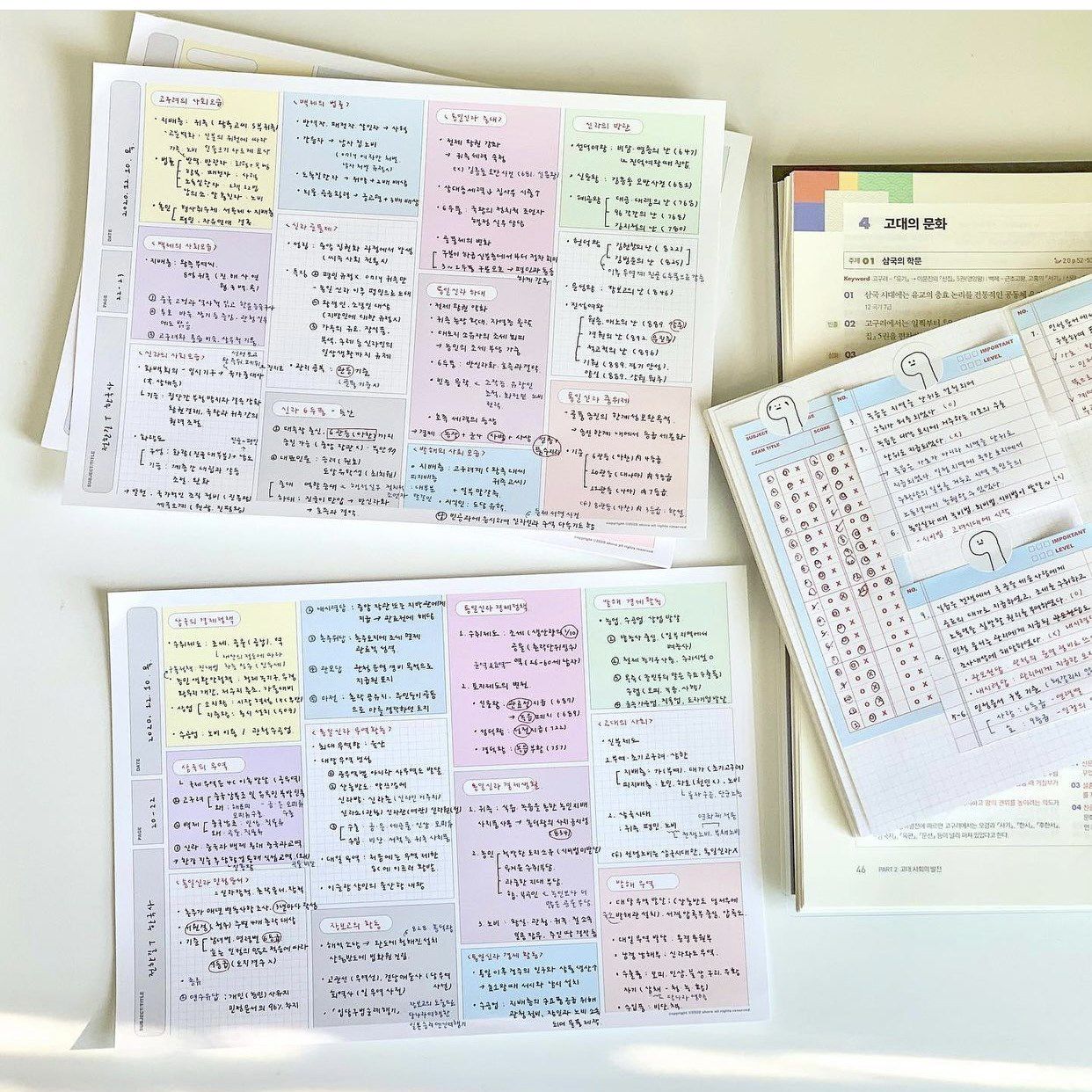 Ohaya ins Color Compartment Notepad 30 Sheets Multi-Function Notebook ...