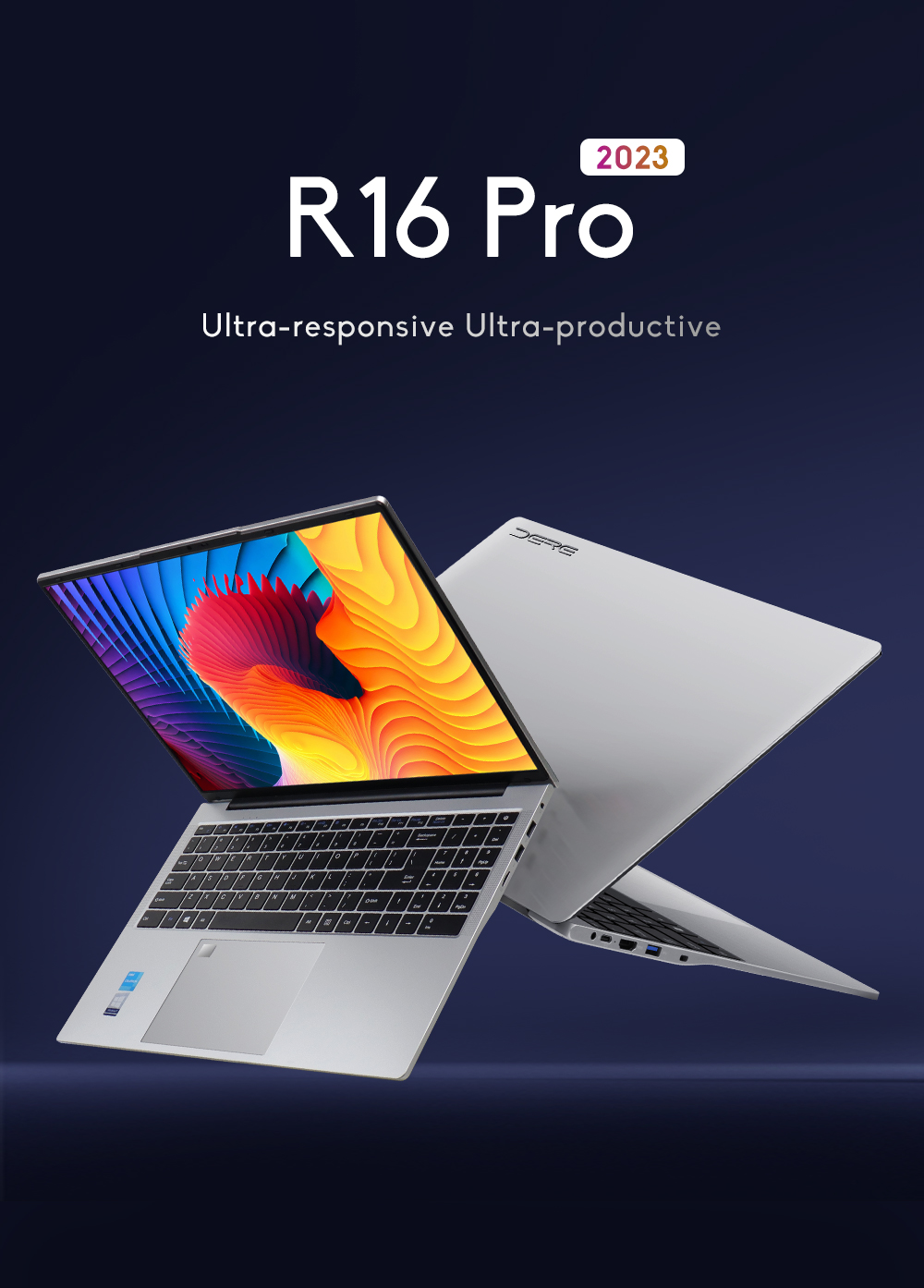 DERE R16 Pro Laptop 16 Inch Laptop Intel N95 2.5K IPS Screen 12GB DDR5 ...
