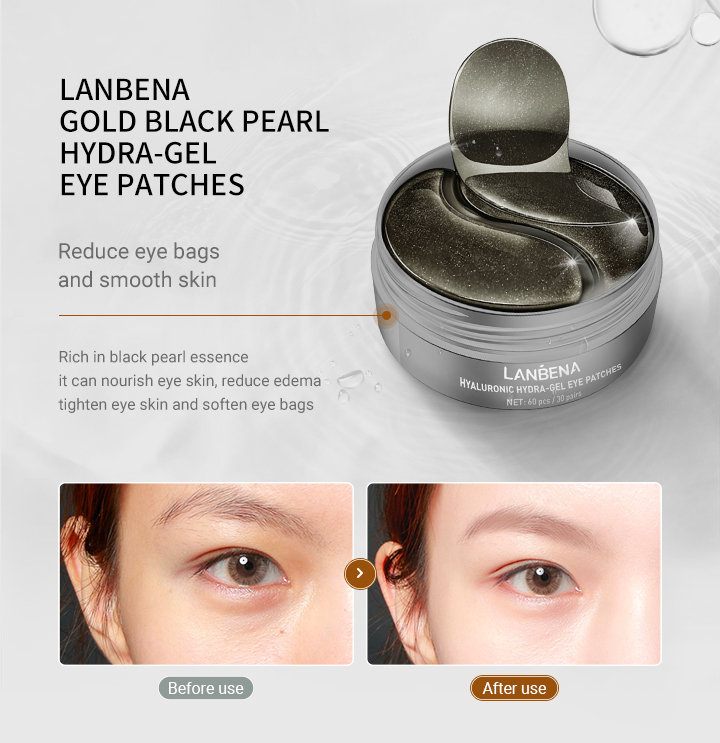 Lanbena Eye Mask Vitamin C HydraGel Eye Patch Whitening Under Eye Patch Anti Aging Eyebag