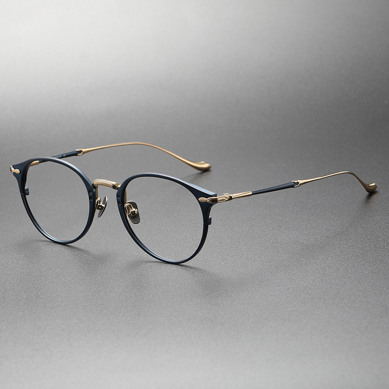 2022 Latest Design Japanese Vintage Style Pure Titanium Glasses Boston ...