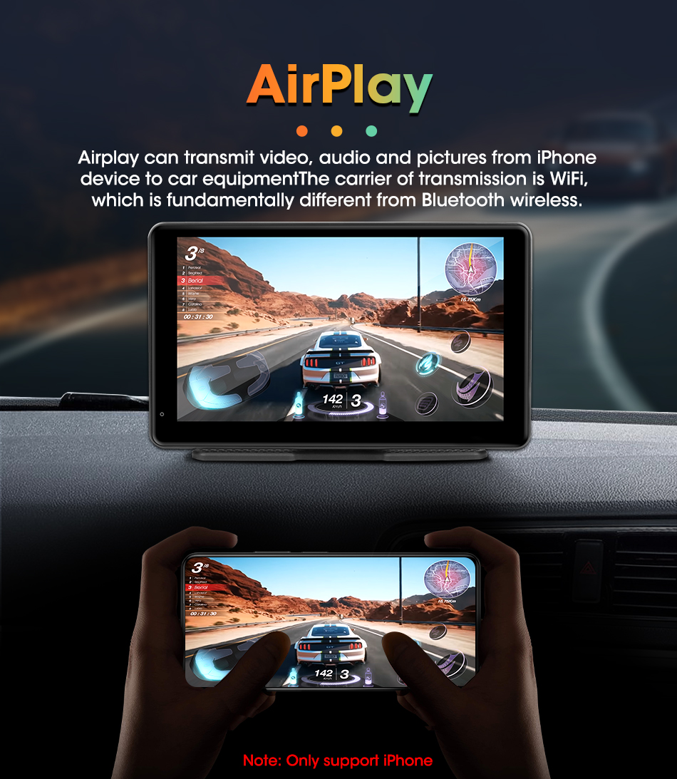 Jansite 7 inch Universal Car Radio Multimedia Video Carplay Android Car ...