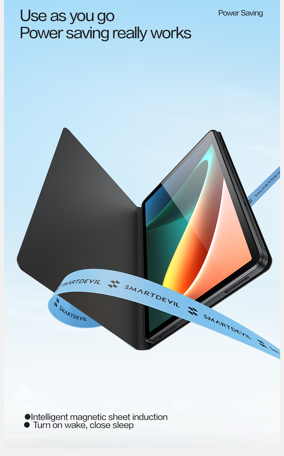 SmartDevil Book-Style Case For Xiaomi Pad 5/6 With Pen Slot Magnetic ...
