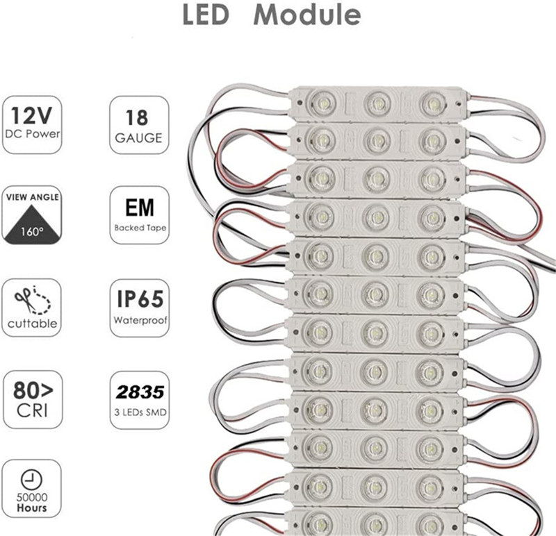 DC12V LED Module for Indoor Outdoor Advertisement Decoration White Blue ...