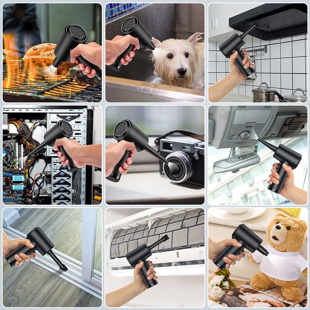 Wireless Cordless Air Duster 51000RPM Compressed Air Blower Electric ...