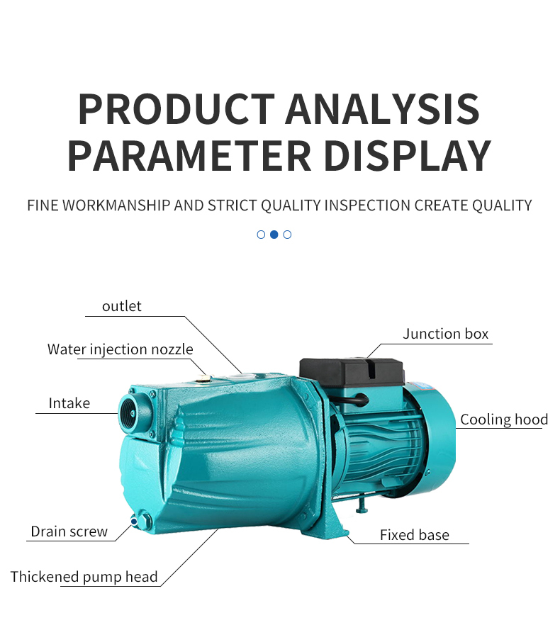 Jet Pump Water Booster Pump 1HP 1200W 60L/Min Heavy Duty Electric Water Pump Shallow Well Water