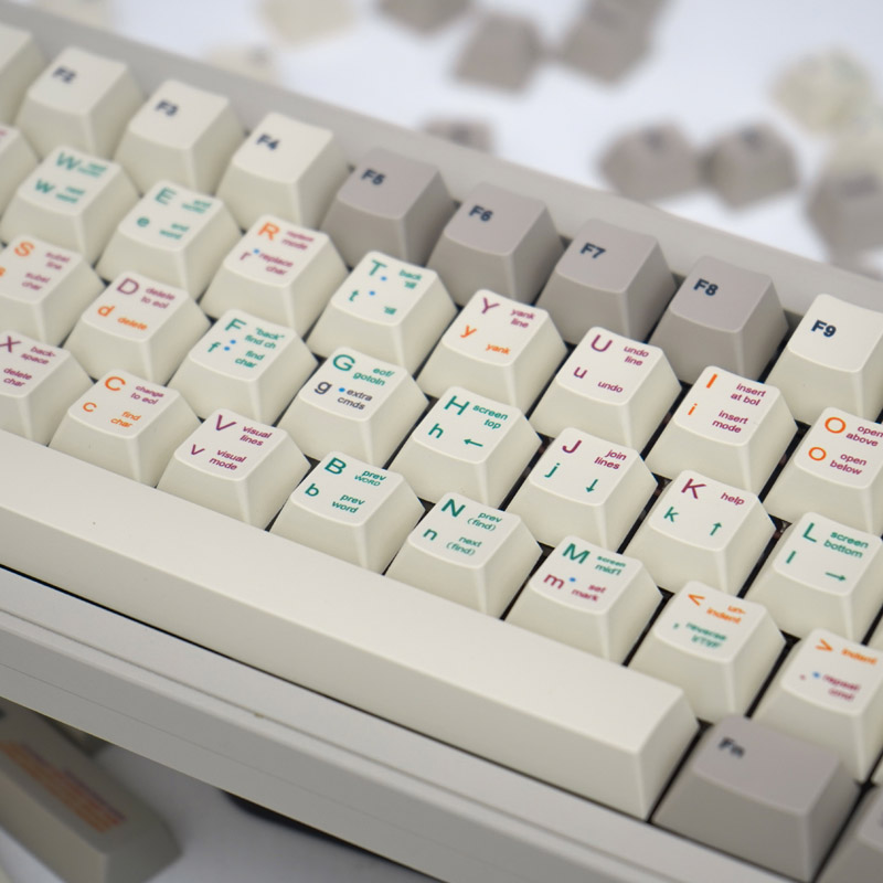 GMK Retro programmer 143 retro keycap mechanical keyboard keycap PBT ...