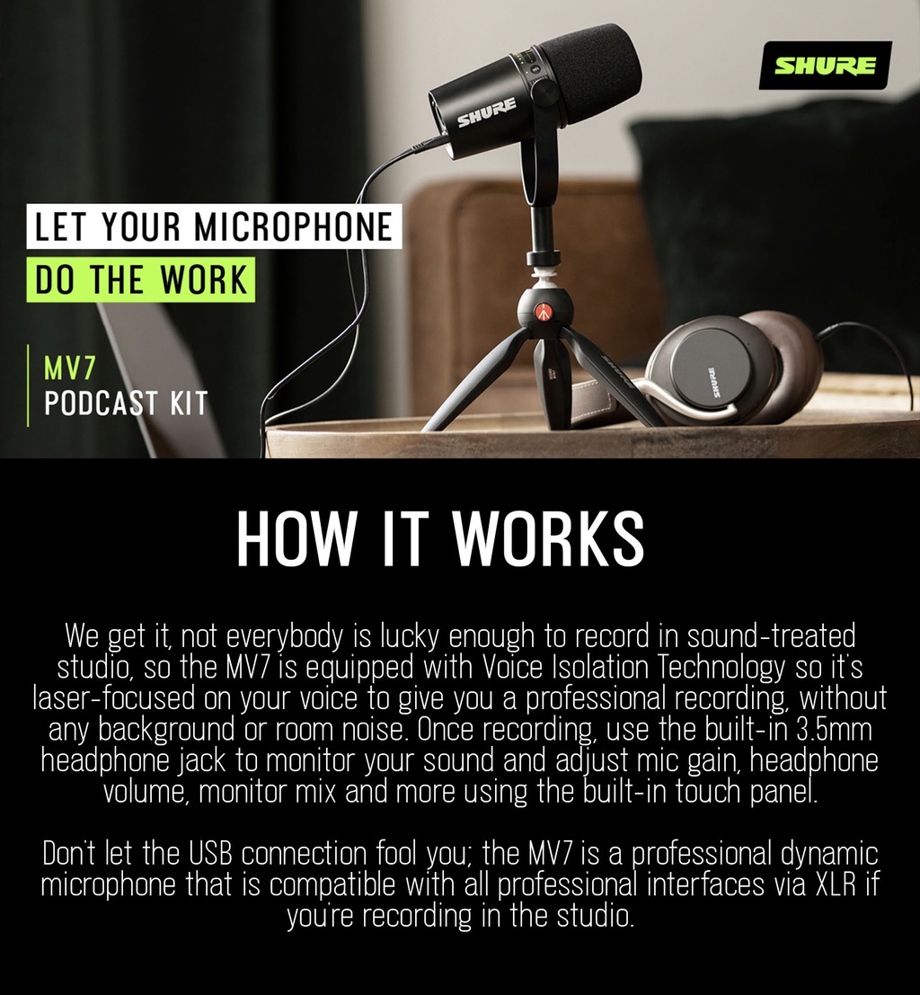 Shure MV7 Podcast Microphone | Shopee Philippines
