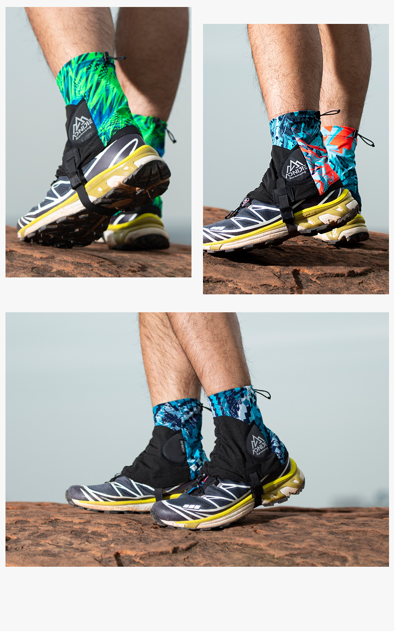 AONIJIE E941 Trail Gaiters Running Gaiters Low Ankle Gators Reflective ...