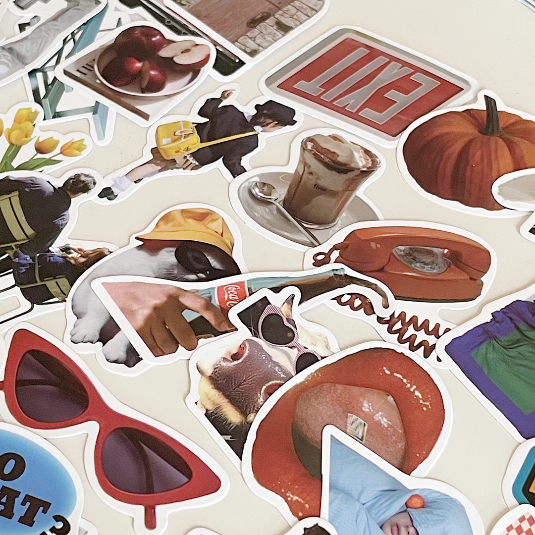 Cdaily|Blue Series/Green Series/Retro Color Series Sticker Pack Cute ...