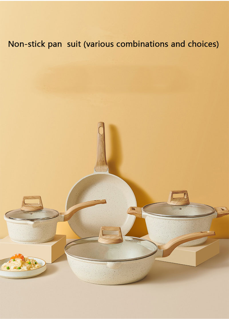Gaoboos Non Stick Cookware Set 3/2pcs set Frying Pan Soup Pot Kawali ...