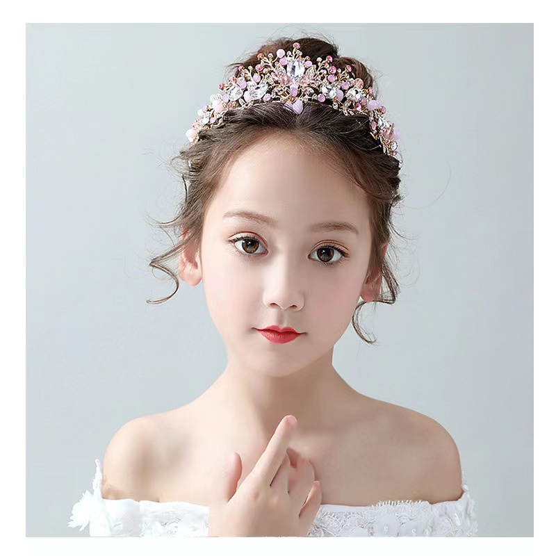 Birthday Crown Girls Headdress Children's Princess Crown Girl's Hairpin ...
