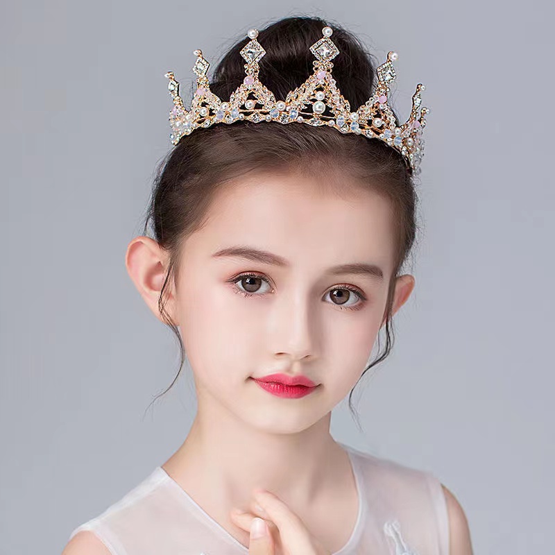 Birthday Crown Girls Headdress Children's Princess Crown Girl's Hairpin ...