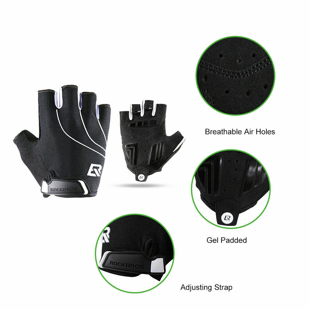 【PH Delivery】ROCKBROS Cycling Gloves Half Finger SBR Palm Pad ...