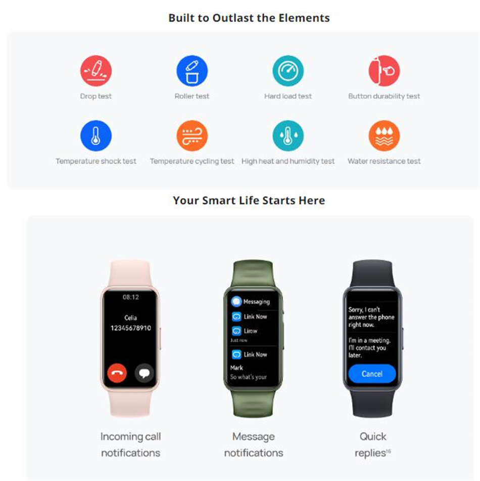 2023 New HUAWEI Band 8 Smart Band All-day Blood Oxygen 1.47'' AMOLED ...