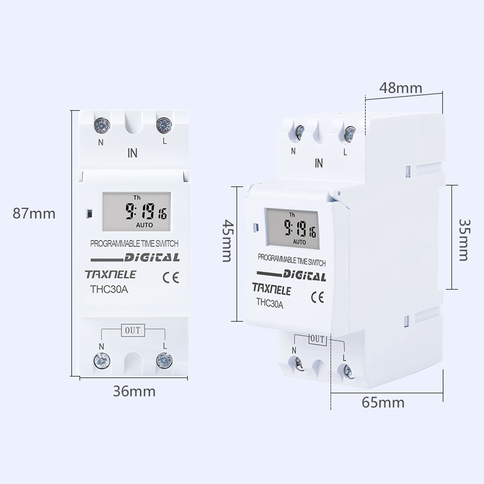 AC 220V Din Rail Weekly LCD Programmable Timer Switch Time Relay Switch ...
