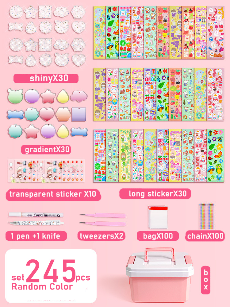 DIY Key Chain Guka Card Sticker Set Goo Card Handcraft Set | Shopee ...
