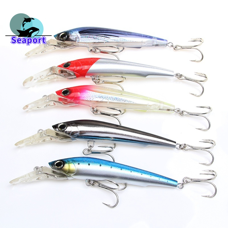Deep Diving Fishing Lure, 140mm/49g 3D Crystal Prism Minnow Pesca Gt ...