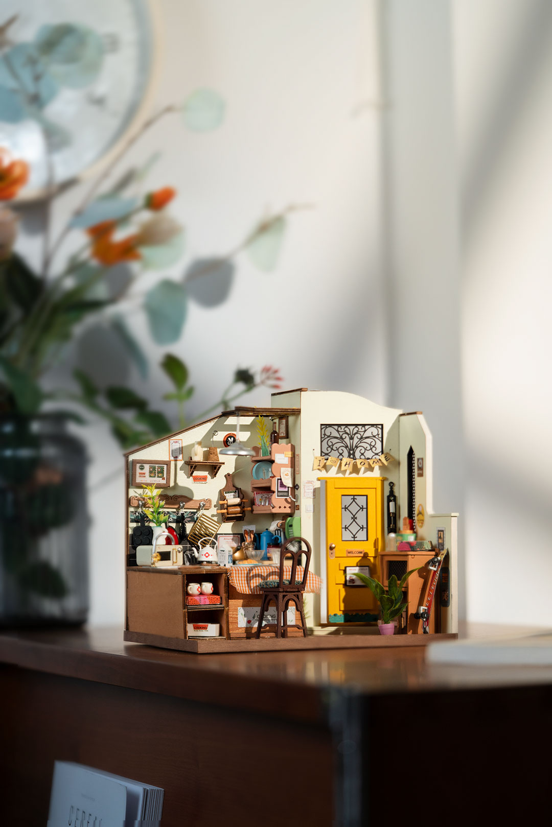 Robotime Rolife DIY Miniature Dollhouse Kits Cozy Kitchen