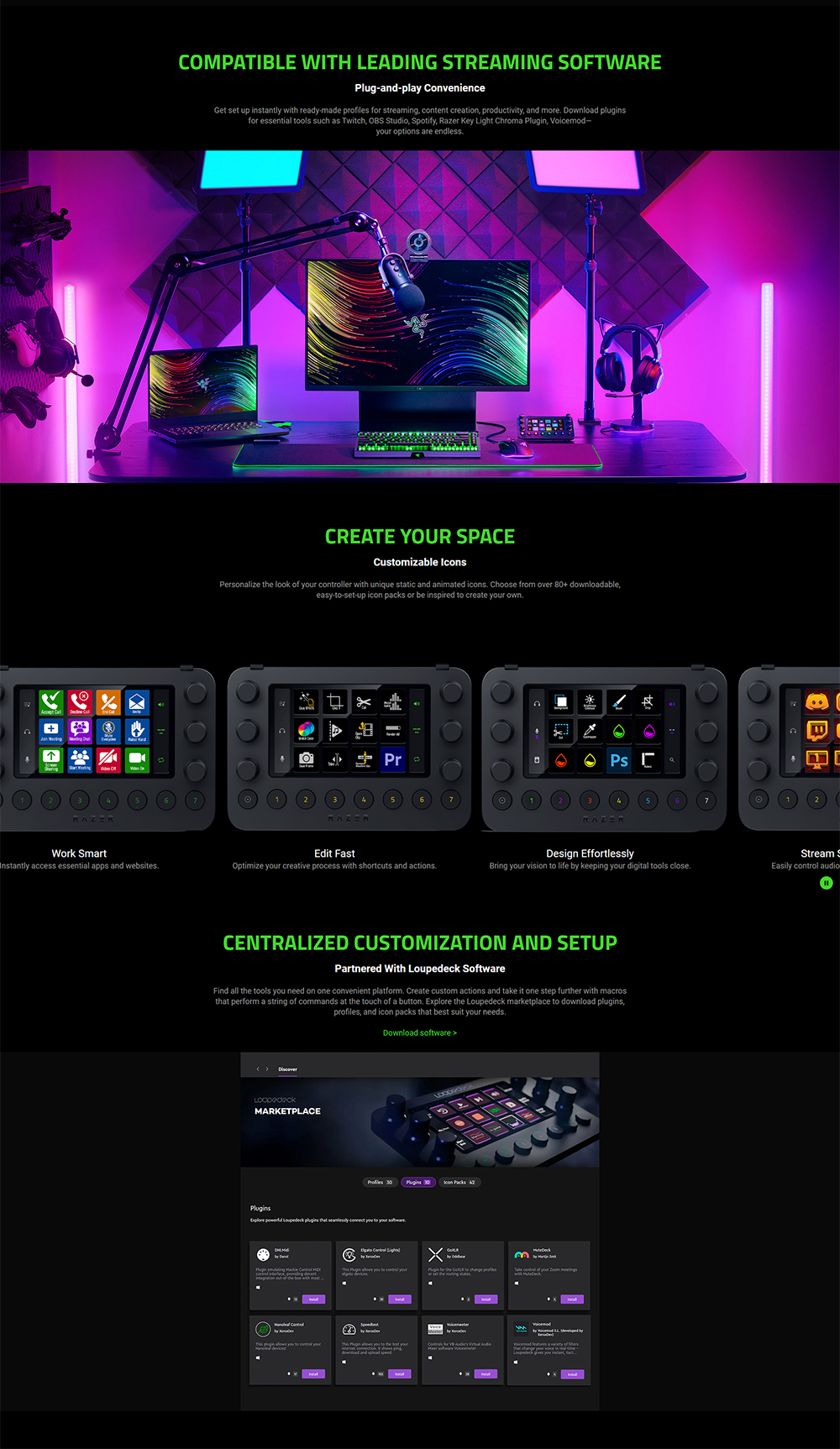 Razer Stream Controller - Fully Customizable RGB Interface for ...