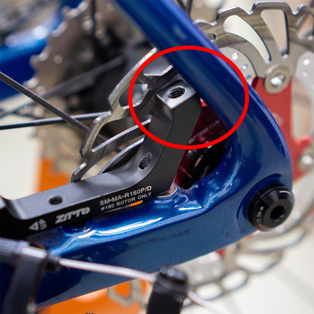 thumbnail image 2 of Cnc Machined Road Bike Disc Brake Caliper Adapter Flat Mount To Post Mount Rear Fangkenuo 2 of 14