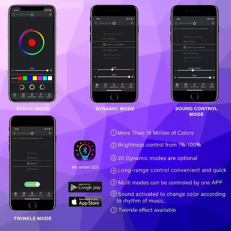 Optical fiber Light Fiber Optic Star ceiling kit Bluetooth APP Control ...