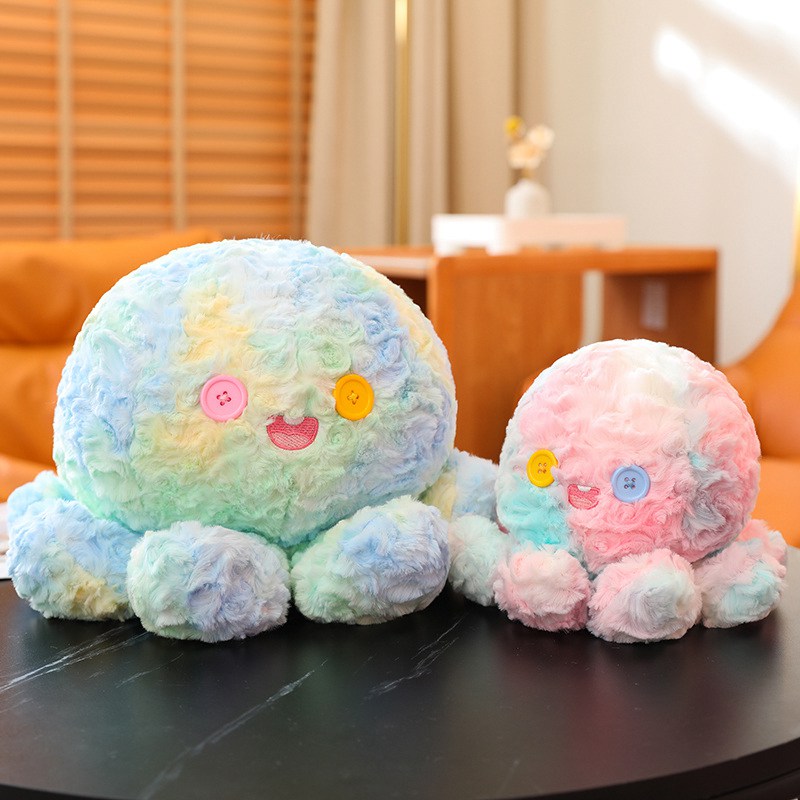 Tiktok 25cm-47cm Kawaii Reversible Octopus Rabbit Doll Plush Toy Flip ...