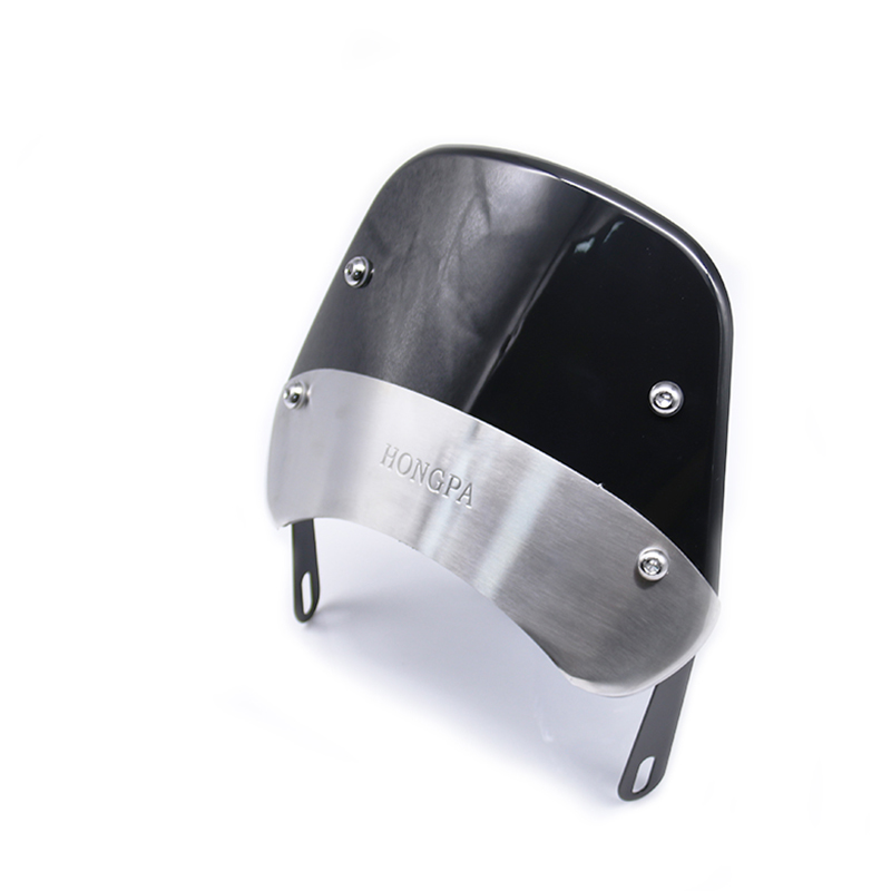 Motorcycle Windshield 5-7 inch Retro Racer Headlight Windshield ...