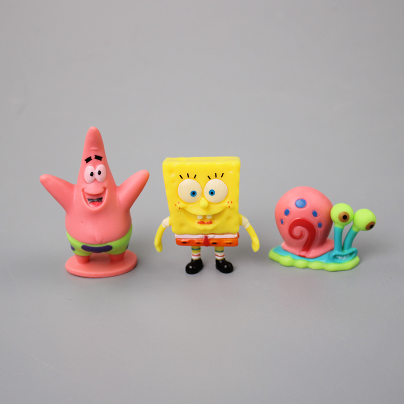 6Pcs/Set 5.5cm Anime SpongeBob SquarePants Patrick Star Squog Armor Abs ...