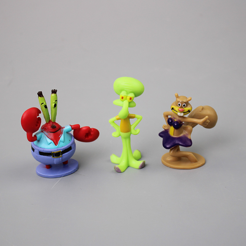 6Pcs/Set 5.5cm Anime SpongeBob SquarePants Patrick Star Squog Armor Abs ...