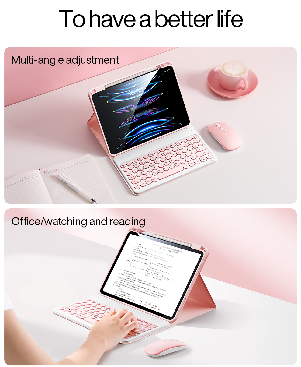 SmartDevil Bluetooth Keyboard Case For iPad Series Magnetic With Pen ...