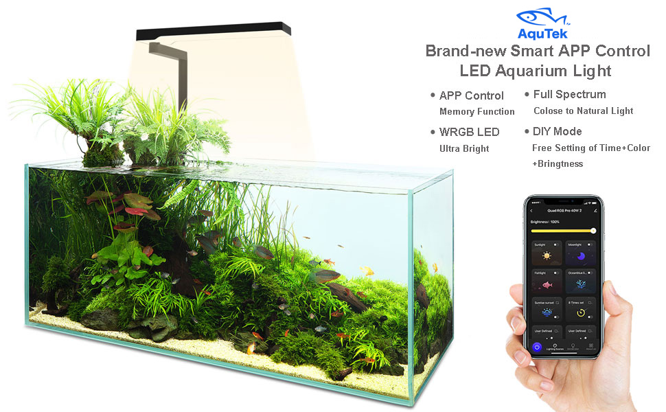 (in stock)RGB pro 15W nano small aquarium led light sunrise sunset ...