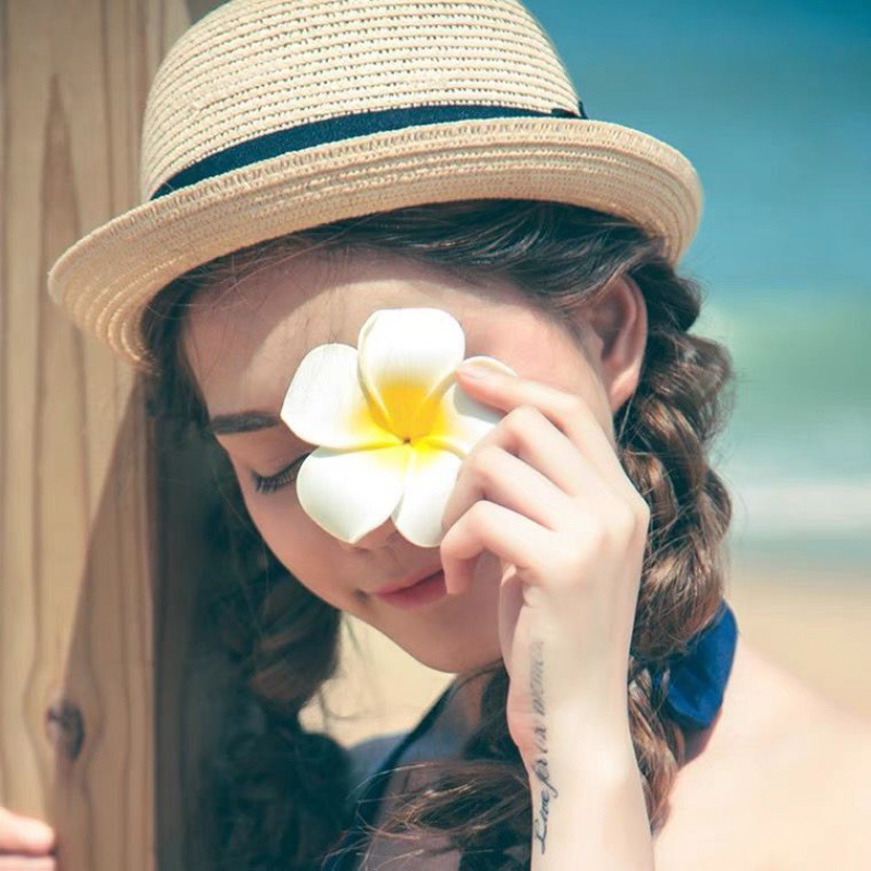[Magpie] Simulation Flower Headdress Bride Beach Swimming With Flowers ...