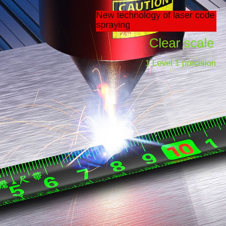 Self Locking Fluorescent Steel Tape Measure High-precision Laser Inkjet ...