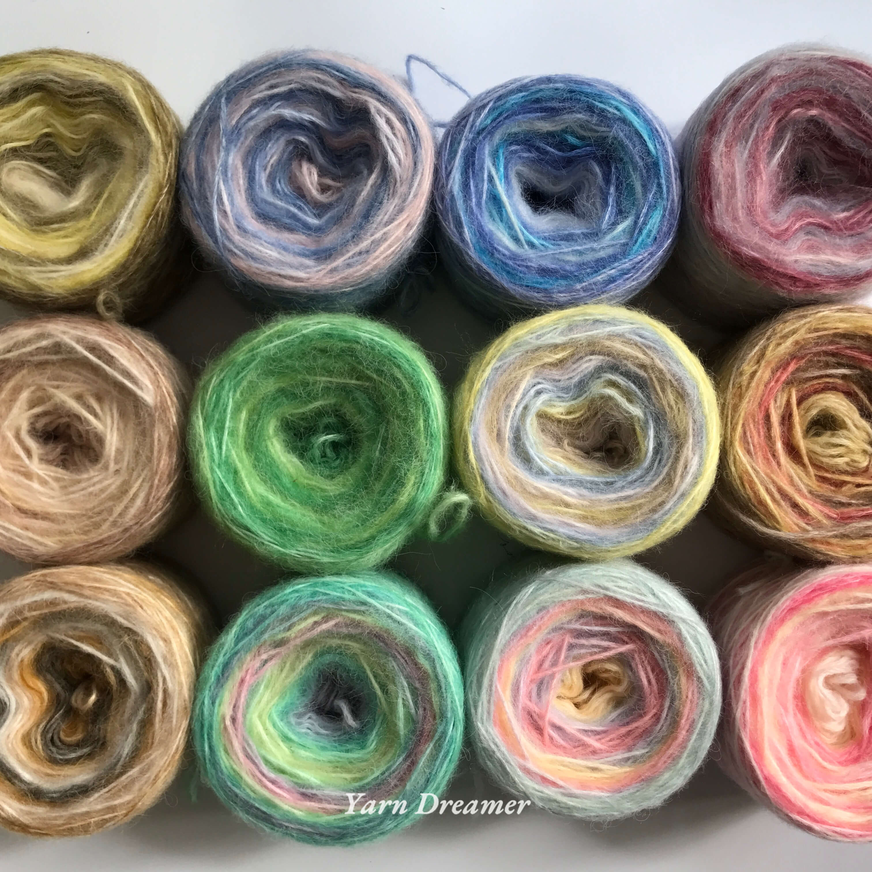 16 Colors Gradient Thick Mohair Wool Yarn DIY Crochet & Hand Knitting ...