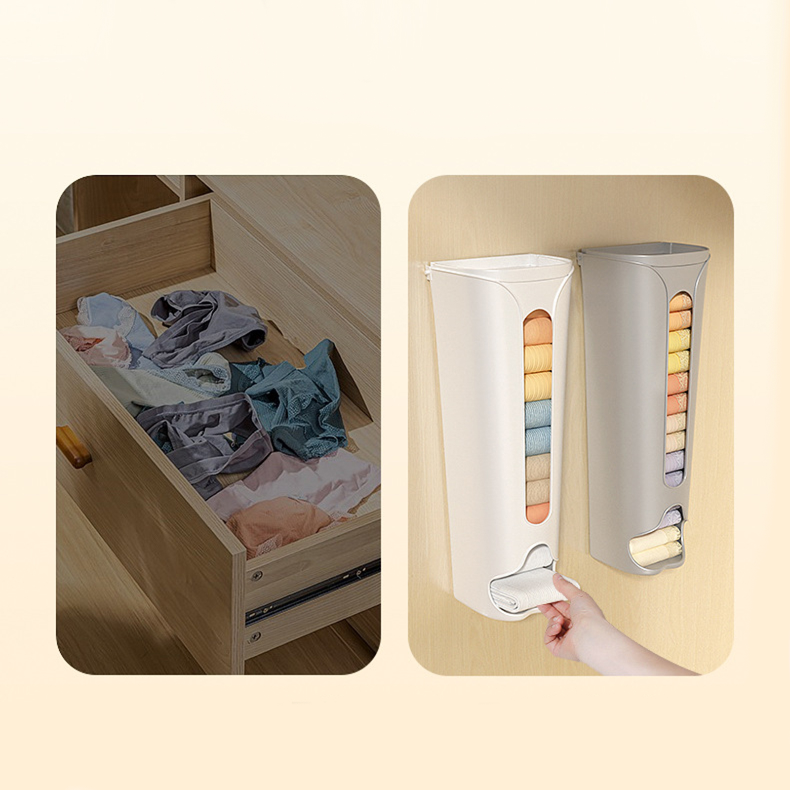 5 in1 Underwear And Panties Ties Storage Box Wall-Mounted Socks ...