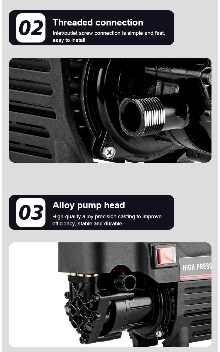 High Pressure Washer Portable Car Washer Automatic 2600w Heavy Duty