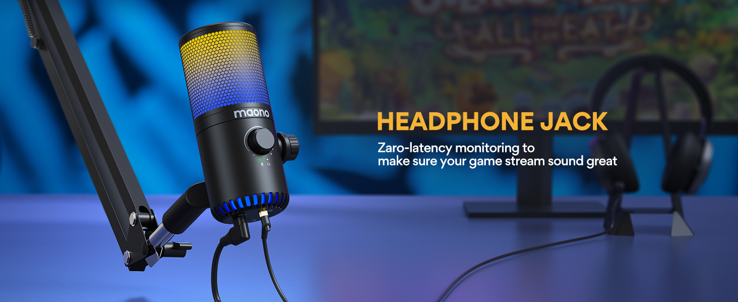Maono DM30 USB Microphone RGB Gaming Microphone Computer Mic USB Gaming